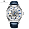 Luxury Skeleton Mechanical Watch For Men With Leather Strap 1