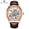 Luxury Skeleton Mechanical Watch For Men With Leather Strap 3