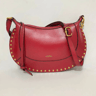 French Retro Studded Crescent Shoulder Bag For Women Adjustable Crossbody Handbag 0