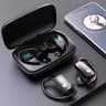 Wireless Bluetooth Sport Earbuds With LED Display And Secure Earhooks 1