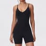 Womens Backless Yoga Jumpsuit Breathable Mesh One Piece Gym Workout Romper 0
