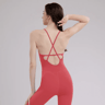 Women Backless Yoga Jumpsuit One Piece Workout Bodysuit 4