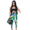 Pucci Inspired Women Two Piece Tracksuit Sleeveless Tank Top High Waist Pants Set 1