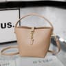 Soft Leather Bucket Bag Wide Strap Shoulder Bag For Women 3