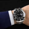 Green Dial Automatic Mechanical Watch With Ceramic Bezel Stainless Steel Bracelet 0
