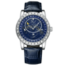 Starry Sky Moon Phase Quartz Watch For Men With Luminous Hands And Leather Strap 0