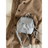 PU Leather Mini Backpack For Women Cute Flap Drawstring College Bag 2