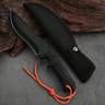 Butcher Knife With Leather Handle And Sheath 0