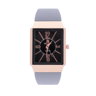 Rectangular Dial Silicone Strap Quartz Watch For Men Thin Student Fashion Watch 0