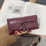 Stone Pattern Folding Card Holder Wallet For Women With Buckle 1