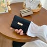 Women Canvas Folding Wallet Compact Passport Holder 0