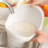 Multipurpose Plastic Drain Basket With Handle For Rice Fruit And Kitchen Washing 0