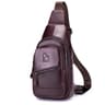 Genuine Leather Chest Bag USB Crossbody Sling Bag 2