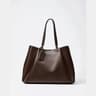CLIP Womens Tote Bag Stylish Solid Color Top Handle Shoulder Handbag 1