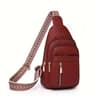 Retro PU Leather Crossbody Bag With Multiple Zipper Pockets For Travel And Daily Use 0