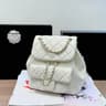 Womens Lambskin Leather Mini Backpack With Quilted Design Adjustable Straps And Gold Tone Hardware 3