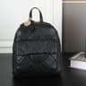 Genuine Leather Mini Backpack With Adjustable Dual Shoulder Straps And Zipper Closure 2