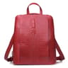 Genuine Leather Crocodile Pattern Women Backpack For Magazine And Laptop 3