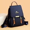 Straw Backpack With Floral Hollow Out Design Hasp Closure And Faux Fur Lining 2