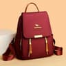 Straw Backpack With Floral Hollow Out Design Hasp Closure And Faux Fur Lining 3