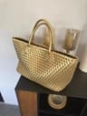 Woven Tote Bag Large Capacity Single Shoulder Handbag 0
