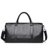 Plaid Woven Weekender Duffel Bag With Adjustable Shoulder Strap 0