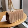 Green Extra Large Ribbed Polyester Satchel With Plaid Crossbody Strap 3