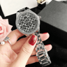 Women Quartz Wrist Watch 38mm Stainless Steel Band Crystal Numeral Dial 3