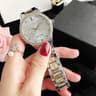 Women Quartz Wrist Watch 38mm Stainless Steel Band Crystal Numeral Dial 5