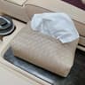 Woven Texture Tissue Box Holder For Home Dining Table And Car Decor 0