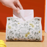 Leather Car Tissue Storage Box With PullDown Pocket 1