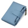 Large Capacity Pebbled Leather Bifold Wallet With Zipper Coin Purse 0