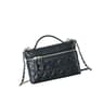 Textured Leather Handheld Bag With Chain Strap 0