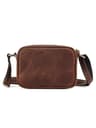 Crazy Horse Leather Messenger Bag With Adjustable Crossbody Strap 1