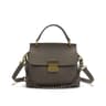 Extra Large Genuine Cowhide Leather Tote Bag With Plaid Design And Chain Strap 1