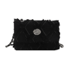 Womens Denim Quilted Handbag With Diamond Pattern Shoulder And Crossbody Design 0