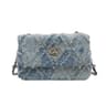 Womens Denim Quilted Handbag With Diamond Pattern Shoulder And Crossbody Design 1