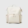 Large Capacity Waterproof Leather Diaper Bag Backpack With Insulated Bottle Compartment 1
