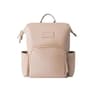 Large Capacity Waterproof Leather Diaper Bag Backpack With Insulated Bottle Compartment 2