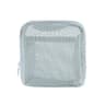 Square Mesh Cosmetic Bag With Zipper For Makeup And Small Essentials 0