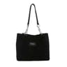 Women Corduroy Tote Bag With Leather Accents And Chain Strap 0