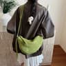 Women Large Capacity Suede Crossbody Bag With Dumpling Shape 4