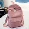 Solid Corduroy Backpack Personalized School And Travel Bag 1