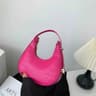 Women PU Leather Shoulder Bag  Solid Color Small Tote Handbag 2