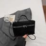 Retro Suede Crossbody Bag For Women With Box Design And Top Handle 1