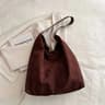 Vintage Suede Bucket Bag For Women Large Capacity Shoulder Purse 4