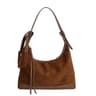 Womens Patchwork Shoulder Bag PU Leather And Faux Suede Crossbody Hobo Handbag 2