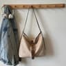 Large Khaki Suede Leather Bucket Shoulder Bag For Women 3