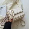 Womens PU Leather Small Square Shoulder Bag With Crossbody Strap 0