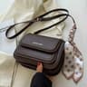 Womens PU Leather Small Square Shoulder Bag With Crossbody Strap 3